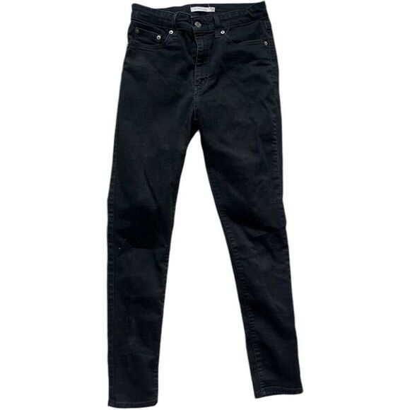 Womens Revolve Levis 721 High Rise Soft Black Solid Skinny Jeans - Sz 29 - Picture 1 of 3